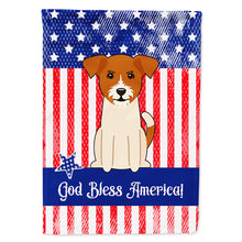 Load image into Gallery viewer, Patriotic USA Jack Russell Terrier Flag Canvas House Size BB3103CHF