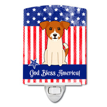 Load image into Gallery viewer, Patriotic USA Jack Russell Terrier Ceramic Night Light BB3103CNL