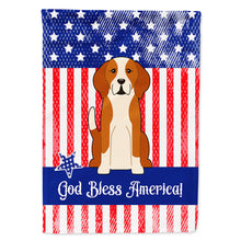Load image into Gallery viewer, Patriotic USA English Foxhound Flag Canvas House Size BB3105CHF