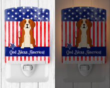 Load image into Gallery viewer, Patriotic USA English Foxhound Ceramic Night Light BB3105CNL