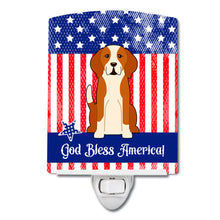 Load image into Gallery viewer, Patriotic USA English Foxhound Ceramic Night Light BB3105CNL