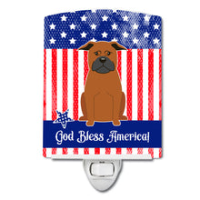 Load image into Gallery viewer, Patriotic USA Chinese Chongqing Dog Ceramic Night Light BB3106CNL
