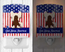 Load image into Gallery viewer, Patriotic USA Chinese Crested Cream Ceramic Night Light BB3108CNL
