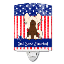 Load image into Gallery viewer, Patriotic USA Chinese Crested Cream Ceramic Night Light BB3108CNL