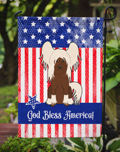 Load image into Gallery viewer, Patriotic USA Chinese Crested Cream Garden Flag - Outdoor Decorative Yard Flag