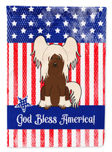 Load image into Gallery viewer, Patriotic USA Chinese Crested Cream Garden Flag - Outdoor Decorative Yard Flag