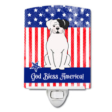 Load image into Gallery viewer, Patriotic USA White Boxer Cooper Ceramic Night Light BB3109CNL