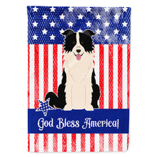 Load image into Gallery viewer, Patriotic USA Border Collie Black White Flag Canvas House Size BB3113CHF