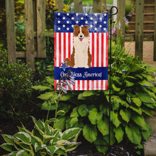Load image into Gallery viewer, Patriotic USA Border Collie Red White Garden Flag - Outdoor Decorative Yard Flag