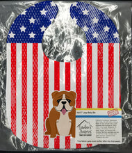 Load image into Gallery viewer, Patriotic USA English Bulldog Red White Baby Bib BB3115BIB
