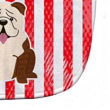 Load image into Gallery viewer, Patriotic USA English Bulldog Brindle White Baby Bib BB3116BIB