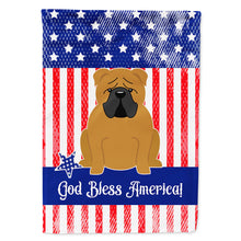 Load image into Gallery viewer, Patriotic USA English Bulldog Red Flag Canvas House Size BB3117CHF