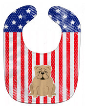 Load image into Gallery viewer, Patriotic USA English Bulldog Fawn Baby Bib BB3119BIB