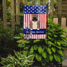 Load image into Gallery viewer, Patriotic USA English Bulldog Grey Brindle Garden Flag - Outdoor Decorative Yard Flag