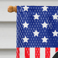 Load image into Gallery viewer, Patriotic USA Wire Haired Dachshund Black Tan Flag Canvas House Size BB3122CHF