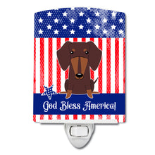 Load image into Gallery viewer, Patriotic USA Dachshund Chocolate Ceramic Night Light BB3126CNL