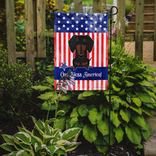 Load image into Gallery viewer, Patriotic USA Dachshund Black Tan Garden Flag - Outdoor Decorative Yard Flag BB3127GF