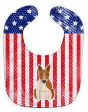 Load image into Gallery viewer, Patriotic USA Bull Terrier Red White Baby Bib BB3130BIB