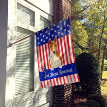 Load image into Gallery viewer, Patriotic USA Bull Terrier Red White Flag Canvas House Size BB3130CHF