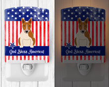 Load image into Gallery viewer, Patriotic USA Bull Terrier Red White Ceramic Night Light BB3130CNL