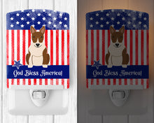 Load image into Gallery viewer, Patriotic USA Bull Terrier Brindle Ceramic Night Light BB3132CNL