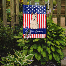 Load image into Gallery viewer, Patriotic USA Bull Terrier White Garden Flag - Outdoor Decorative Yard Flag BB3133GF