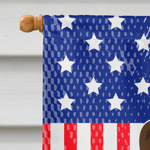 Load image into Gallery viewer, Patriotic USA Chow Chow Chocolate Flag Canvas House Size BB3136CHF