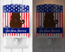 Load image into Gallery viewer, Patriotic USA Chow Chow Chocolate Ceramic Night Light BB3136CNL