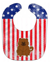 Load image into Gallery viewer, Patriotic USA Chow Chow Red Baby Bib BB3137BIB