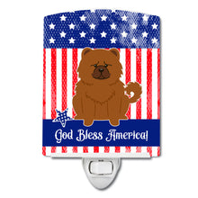 Load image into Gallery viewer, Patriotic USA Chow Chow Red Ceramic Night Light BB3137CNL