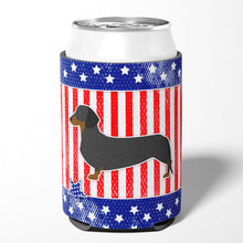 Load image into Gallery viewer, USA Patriotic Dachshund Can or Bottle Hugger BB3282CC