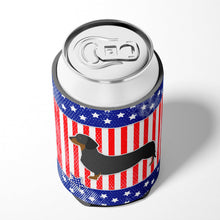 Load image into Gallery viewer, USA Patriotic Dachshund Can or Bottle Hugger BB3282CC