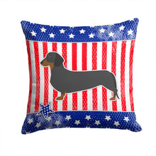 Load image into Gallery viewer, USA Patriotic Dachshund Throw Pillow - 14x14 Decorative Pillow – Art for Your Home &amp; Patio BB3282PW1414
