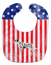 Load image into Gallery viewer, USA Patriotic Dalmatian Baby Bib BB3283BIB