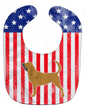 Load image into Gallery viewer, USA Patriotic Bloodhound Baby Bib BB3284BIB