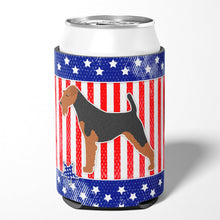 Load image into Gallery viewer, USA Patriotic Welsh Terrier Can or Bottle Hugger BB3285CC