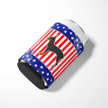 Load image into Gallery viewer, USA Patriotic Toy Fox Terrier Can or Bottle Hugger BB3287CC