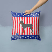 Load image into Gallery viewer, USA Patriotic Toy Fox Terrier Throw Pillow - 14x14 Decorative Pillow – Art for Your Home &amp; Patio BB3287PW1414