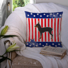 Load image into Gallery viewer, USA Patriotic Toy Fox Terrier Throw Pillow - 14x14 Decorative Pillow – Art for Your Home &amp; Patio BB3287PW1414
