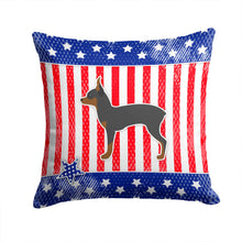 Load image into Gallery viewer, USA Patriotic Toy Fox Terrier Throw Pillow - 14x14 Decorative Pillow – Art for Your Home &amp; Patio BB3287PW1414