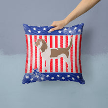 Load image into Gallery viewer, USA Patriotic Grand Basset Griffon Vendeen Throw Pillow - 14x14 Decorative Pillow – Art for Your Home &amp; Patio BB3290PW1414