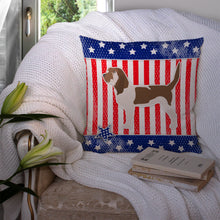 Load image into Gallery viewer, USA Patriotic Grand Basset Griffon Vendeen Throw Pillow - 14x14 Decorative Pillow – Art for Your Home &amp; Patio BB3290PW1414