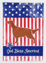 Load image into Gallery viewer, IUSA Patriotic rish Setter Flag Canvas House Size BB3293CHF