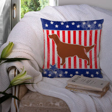 Load image into Gallery viewer, IUSA Patriotic rish Setter Throw Pillow - 14x14 Decorative Pillow – Art for Your Home &amp; Patio BB3293PW1414