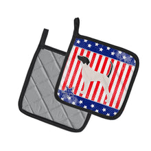 Load image into Gallery viewer, USA Patriotic English Pointer Pot Holders - Set of 2 - Heat-Resistant Kitchen Essentials BB3295PTHD