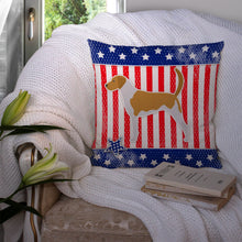 Load image into Gallery viewer, USA Patriotic American Foxhound Throw Pillow - 14x14 Decorative Pillow – Art for Your Home &amp; Patio BB3298PW1414