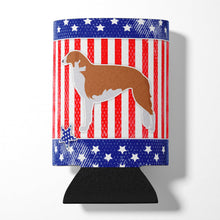 Load image into Gallery viewer, USA Patriotic Borzoi Russian Greyhound Can or Bottle Hugger BB3299CC