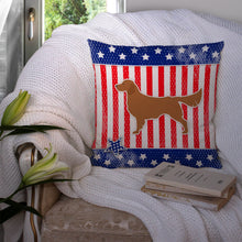 Load image into Gallery viewer, USA Patriotic Golden Retriever Throw Pillow - 14x14 Decorative Pillow – Art for Your Home &amp; Patio BB3304PW1414