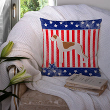 Load image into Gallery viewer, USA Patriotic Greyhound Throw Pillow - 14x14 Decorative Pillow – Art for Your Home &amp; Patio BB3305PW1414