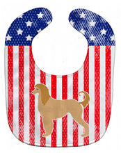 Load image into Gallery viewer, USA Patriotic Afghan Hound Baby Bib BB3306BIB